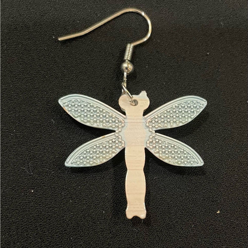 Dragonfly Sparkle Dangle Earrings - Picture 3 of 4